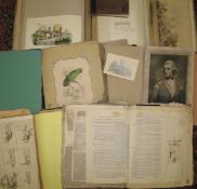 ALBUMS, Scrapbooks, & loose, misc. 19th c. (1 box)