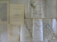 [MAPS] 2 x folding hand-col'd maps on linen, disbound from Southesk's 