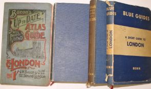 [LONDON] Muirhead's Short Guide to London; 3 others, and: Bacon's Up-to-date Atlas Guide to