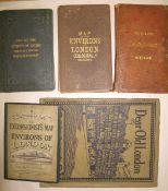 [LONDON] 3 folding maps: Map of the Environs of London; Stanford - Map of the Environs of London; G.
