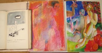 STEWART (John Ivor) artist: 3 sketchbooks of erotica, figure studies, cartoons, etc. (3)