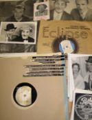 BING CROSBY, signed b/w Paramount portrait, + Private Paramount vinyl record of Bing & Martha Raye