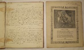 [COOKERY MANUSCRIPTS] an early 19th c. quarter roan album with approx. 14 ff. manuscript recipes;