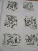 19th c. WOOD-ENGRAVING, collection or material arranged in 2 portfolios, of material culled from