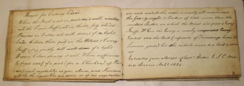 [COOKERY] a hand-written ms. recipe book, obl. 8vo, vellum, 1811-1830's