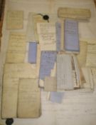 [JERSEY] an interesting collection of primarily legal documents (partages, Vente du Rentes,
