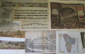 [MAPS & PRINTS] 23 maps, plans and views of LONDON etc. including: ILN chromolithographs, black