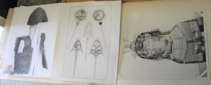 JAPANESE ARMS & ARMOUR, an oblong folio album of photographs