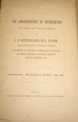SUTHERLAND (J.F.) Jurisprudence of Intoxication, 8vo pamphlet reprint, Edinburgh, 1898