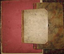 [PAPER] 3 blank books or empty scrapbooks, early 19th c., folio et infra (3)
