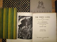 CALDERON (W.) The White Llama, 8vo, illus. by CLIFFORD WEBB, 59 of 75 copies bound in quarter niger,