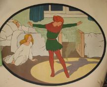 PETER PAN, a numbered set of 12 early 20th c. colour prints, each 43 x 56 cms, rolled (12)