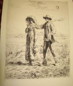 MILLET (J.F.) [Going Out to Work], print, unframed