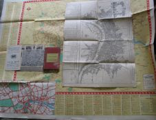 [MAPS - LONDON] Stanford's folding map of the Port of London; Bodega, 1879 calendar with map of