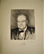 [CHURCHILL] DOWN (Vera) [Portrait of Churchill at the time of his meeting with Roosevelt for the