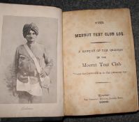 [INDIA / HUNTING] The Meerut Tent Club Log, 8vo, portrait frontis., half morocco, Meerut, 1899
