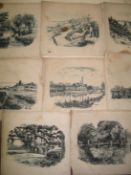 MACKANESS (W.E.) artist: coll'n of topographical scenes printed on linen, Bournemouth & environs (