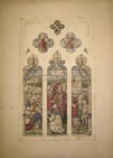 [STAINED GLASS] original watercolour design for the Hextall Window, Whitwick Church, mounted on