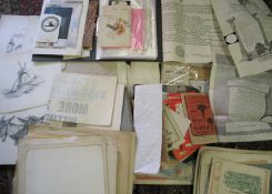 EPHEMERA, incl. original artwork, old newspapers, a tranche of 19th c. Acts relating to transport,