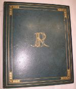 [FINE BINDING / ILLUMINATED PRESENTATION ALBUM] an album, with full turquoise morocco gilt binding