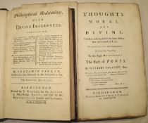 [PROVINCIAL IMPRINTS] PARKER (B.) Philosophical Meditations with Divine Inferences, 8vo, mottled