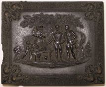 AMERICANA. A fine 19th c. photographic portrait of 2 men, housed within thermoplastic or 