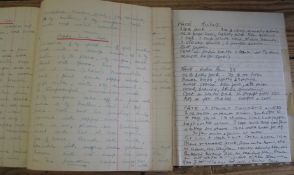 [COOKERY] a hand-written recipe book, 1940's and later, 4to, binding worn; & another recipe book,