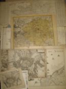 [FRANCE] 11 maps & views relating to France to include: Carte des Pais Bas; Le Rouge, Tableau