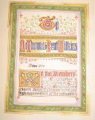 [ILLUMINATED PRESENTATION MANUSCRIPT] a very fine 4to illuminated presentation by Birmingham