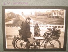 [MOTORBIKES] collection of small format amateur photos of motorcycles and their owners, some motor