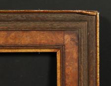 A burr wood veneer and oak frame, rebate size 20 x 24 , 51cm x 61cm.
