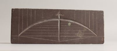 Anthony Twentyman (1906-1988) British, An incised sculpture featuring a bow and arrow symbol with
