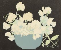 John Hall Thorpe (1874-1947) Australian, Sweet Peas , Woodblock, signed and inscribed in pencil, 9.