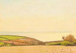 Robert Morson-Hughes (British), A country landscape, oil on board, signed, 10 x 14 .