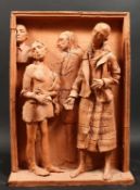 Paul Day (b. 1967) British, A terracotta sculpture of figures, 27 x 19 x 8 .