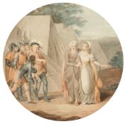 'Lear And Cordelia', stipple engraving, inscribed, 12