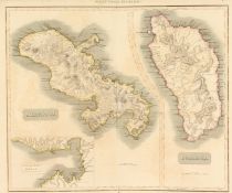 A small collection of maps of islands including Dominica and Martinique and in the Pacific Ocean,