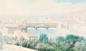 Clive Madgwick R.B.A. (1934-2005) Ponte Vecchio, Florence , print, signed in pencil, numbered 20/