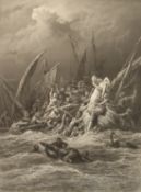 Gustav Dore (1832-1883), The Sea Fight , wood engraving, signed in pencil by the artist and