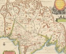 Pierre Van der Aa, Royaume du Grand Mogol , an 18th century hand coloured map, 11.25 x 13.75