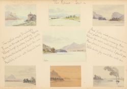 English School, c. September 1914, A collection of seven tourist watercolours of scenes on the