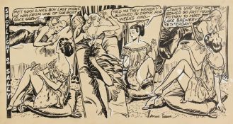 Arthur Ferrier (1891-1973) British, Met Such A Nice Boy Last Night , a spotlight on Sally cartoon,