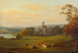 Attributed to Thomas Baker of Leamington (1809-1869) British, A landscape with cows resting in a