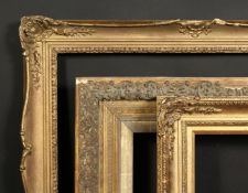 A group of three 19th century and later gilt composition frames, rebate sizes 25 x 30 , 63.5cm x