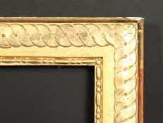 A 19th century gilt composition frame with Guilloche motif, rebate size 36 x 45.75 , 92cm x 116.