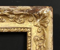 An early gilt composition frame with moulded inner ornament, wide rebate 16 x 13 , 40.5cm x 33cm.