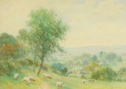 Roberto Angelo Kitterminster Marshall (1849-1926) British. Distant Southdowns from Warbleton, Sussex