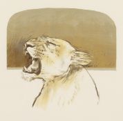 Bryan Organ (b. 1935) British, Lioness , Artist s proof lithograph, signed, dated and dedicated in