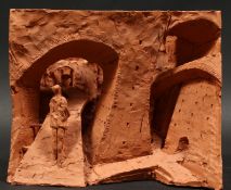 Paul Day (b. 1967) British, A study of a figure in a vaulted interior, terracotta sculpture,