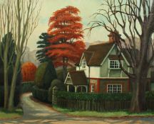 Brenda Johnston (b. 1930) British, A country house, oil on canvas, signed, artist s paintings